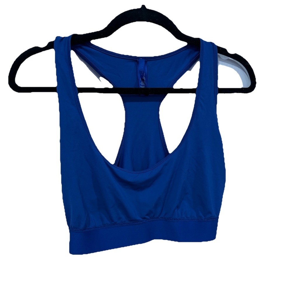 Women's Skims Blue Racer back Bralette Size Large L‎